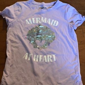 Mermaid at heart flip sequence t shirt